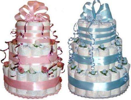 كعكة حفاضات DIY ، فئة رئيسية كعكة حفاضات DIY خطوة بخطوة الصورة