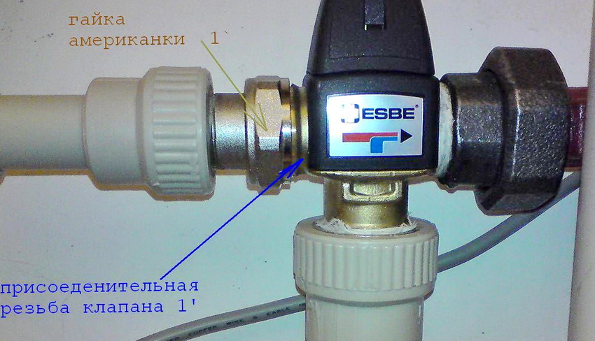 Esbe ventil integreret i varmesystemet Esbe ventil integreret i varmesystemet