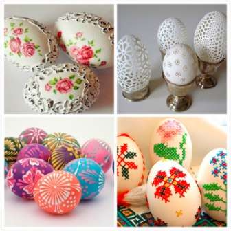 Pynt æggene. Der er masser af muligheder for at dekorere påskeæg.