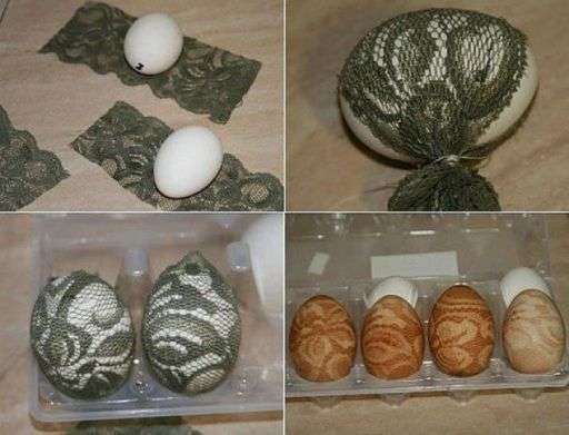 كيفية صبغ البيض بالقماش أو الجوارب الضيقة