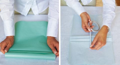 Φτιάξτε επίπεδα και στερεώστε τα με ταινία ή ταινία. Φτιάξτε επίπεδα και στερεώστε τα με ταινία ή ταινία.