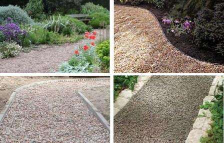 DIY μονοπάτια κήπου με χαλίκι
