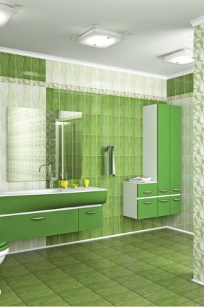 Зелени подови плочки в интериорния дизайн