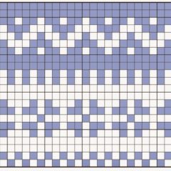 Jacquard strikkeopskrifter med diagrammer og beskrivelser